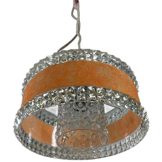 Vintage Oranje Ufo Luster / Space Age Hanglamp 1