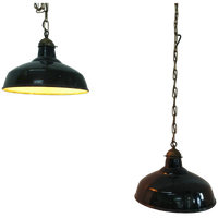 Industriële Vintage Cafe/plafondlamp Metaal/emaille