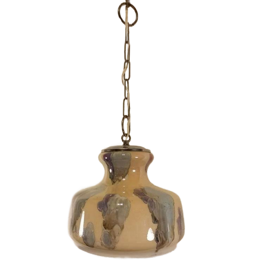 Vintage Italiaans Glazen Hanglamp 1