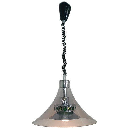 Zeldzame Massive Jaren 70 Design Hanglamp (verstelbaar In Hoogte) 1