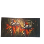 70's Retro Schilderij Olieverf Op Doek Vintage Schilderij thumbnail 1