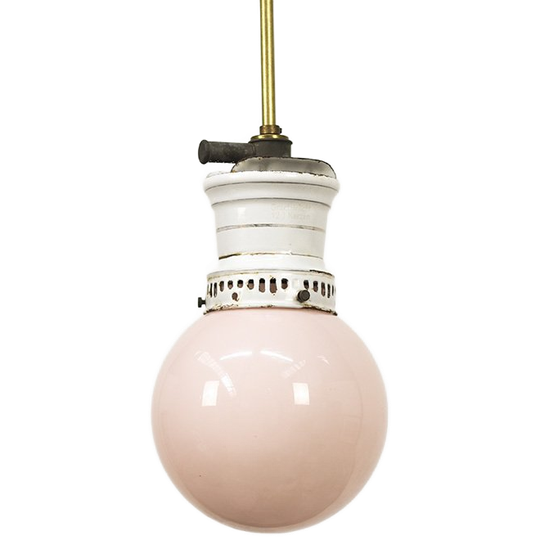 Antieke Art-deco Hanglamp Roze 1