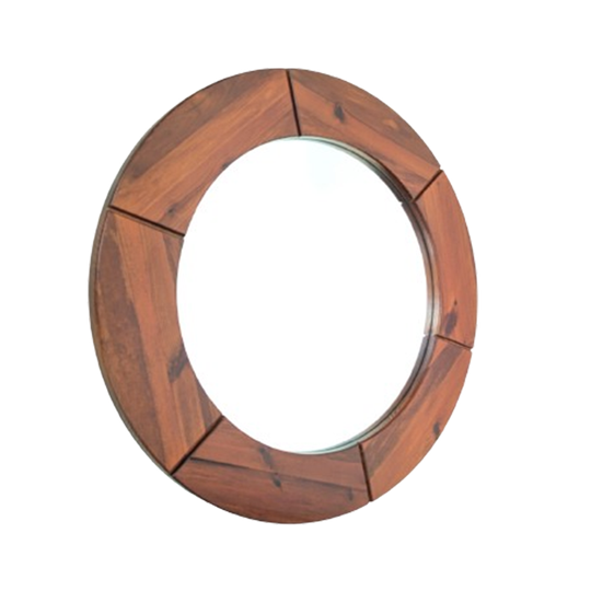 Spiegel Jaren 70 – Brutalisme – Zeer Groot – Doorsnede 100 Cm - (kl40) 1