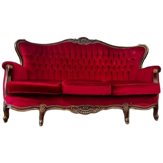 Vintage Barok Fucsia Zetel / Driezit / Sofa 1