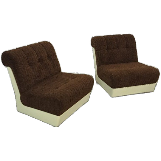 Space Age Fauteuil Bruin Met Kunststof 1