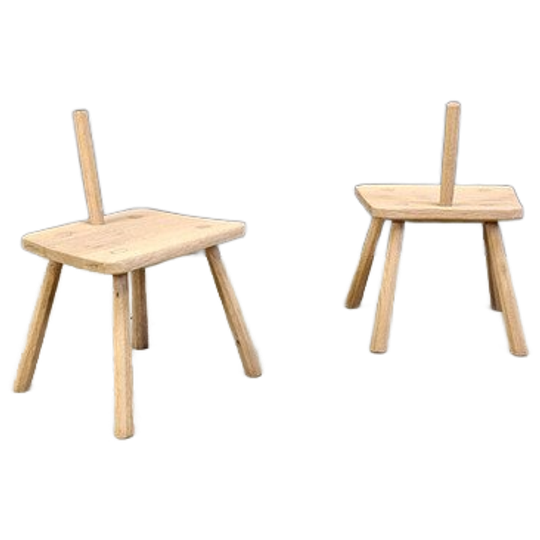Pair Of Rustic Farm Stools, 1960s 1