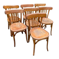 6 + 1 Baumann Bistrostoelen Keukenstoeln Café Stoelen Frans