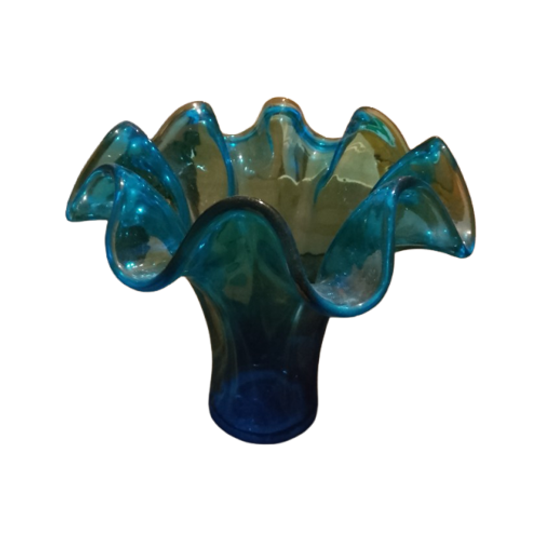 Murano Blauwe Bloemenvaas 1
