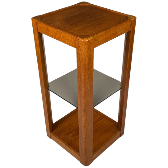 Vintage Pilaar / Etagère / Plantenstaander, Uldum Mobler, Denemarken 1970's 1