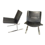 2 Deens Design Vintage Eagle Leren Fauteuils, Kebe Mobler thumbnail 1