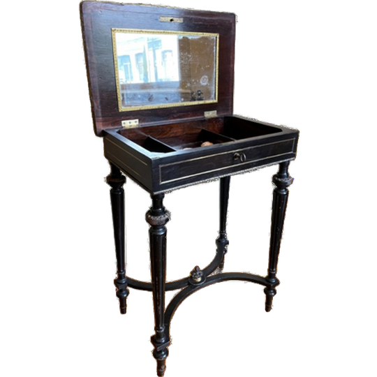 Napoleon Iii Toilettafeltje Met Spiegel Frans Antiek 1