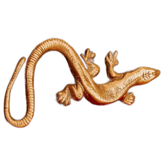 Vintage Messing Hagedis Beeldje Of Presse Papier 1