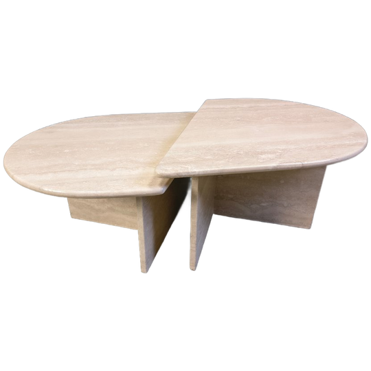 Pair Of Vintage Travertine Coffee Tables Or Side Tables, 1970s 1