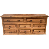 Stoere Mexicaans Grenen Ladenkast/ Dressoir, 207 Cm Breed