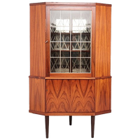 Deens Hoek Vitrine Kast, 1960s