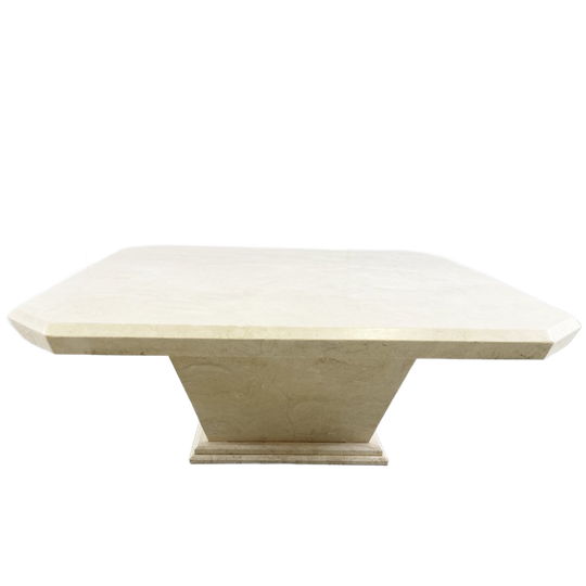 Vintage Travertine Hidden Bar Coffee Table, 1970s 1