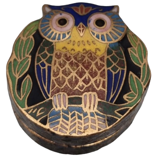 Cloisonné Sieradendoosje Uil 1