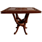Afrikaans Houtsnijwerk Tafel Vintage thumbnail 1