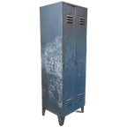 Vintage Kledingkast Kast 2 Deurs Lockerkast thumbnail 1