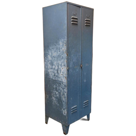 Vintage Kledingkast Kast 2 Deurs Lockerkast 1