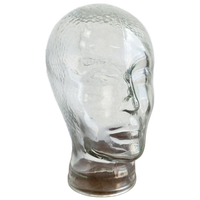 Vintage Glazen Hoofd / Decoratie / Steun Koptelefoon