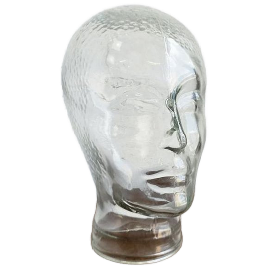 Vintage Glazen Hoofd / Decoratie / Steun Koptelefoon 1