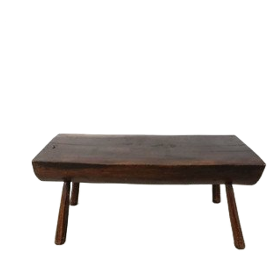 Solid Wooden Brutalist Coffee Table, 1960s 1