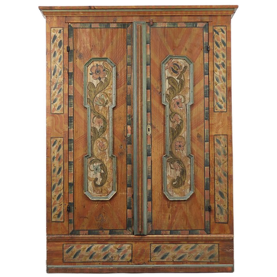 Antieke Beschilderde Bruidskast 1