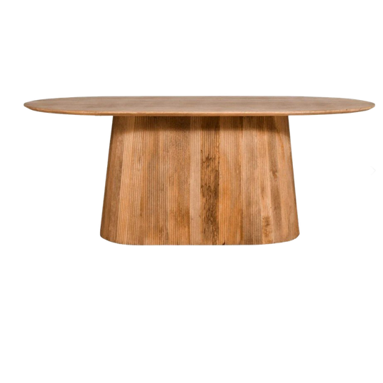 By fonQ Grand Eettafel Lichtbruin Mangohout 1