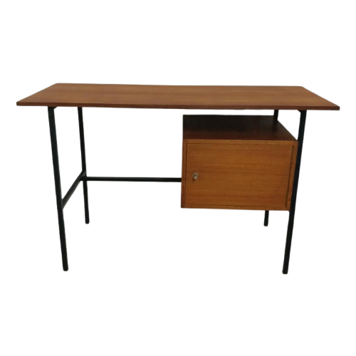 Vintage Minimalist Bureau Teak Metaal