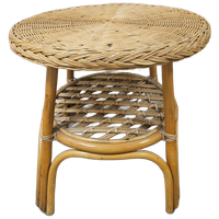 Rotan Vintage Ronde Salontafel