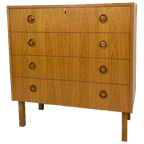 Zweedse Vintage Teak Fineren Ladekast Umasjo thumbnail 1