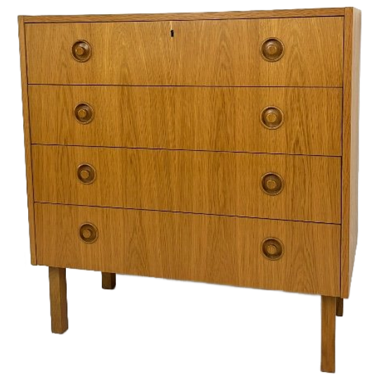 Zweedse Vintage Teak Fineren Ladekast Umasjo 1