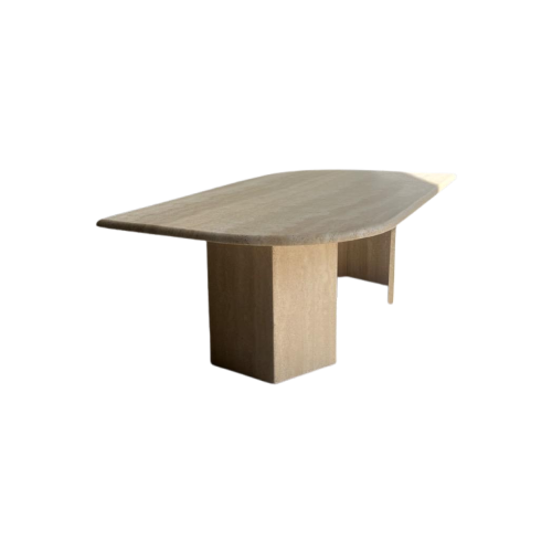 Organic Shape Travertin Coffee Table