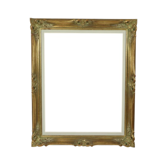 Grote Gouden Klassieke Barok Stijl Lijst Hout Gips 76x66cm 1