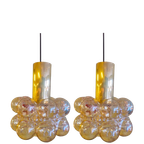2x Vintage Helena Tynell Glashütte Limburg Hanglamp Lamp thumbnail 1