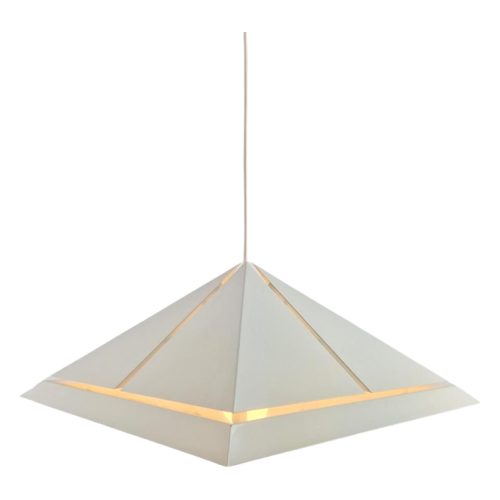 Vintage Hanglamp Dijkstra Lamp Metaal Pyramide 1970 Vierkant