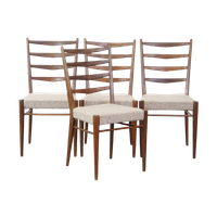 Set Van 4 Vintage Teakhouten Pastoe Cees Braakman Jaren ’60 Design Eetkamerstoelen