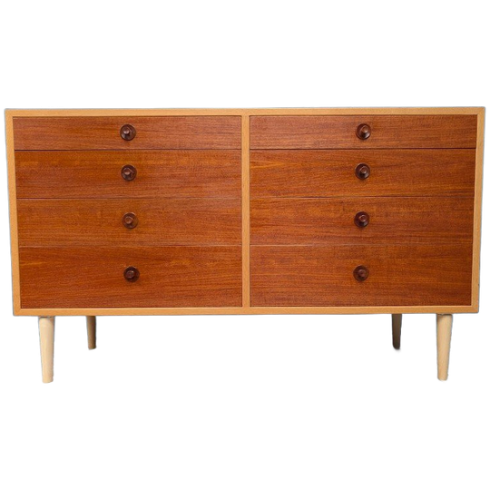 Vintage Dubbele Ladekast, Borge Mogensen, Deens Design 1
