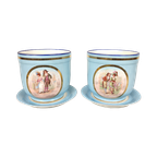 Duo Vintage Bloempotten In Sèvres Stijl thumbnail 1