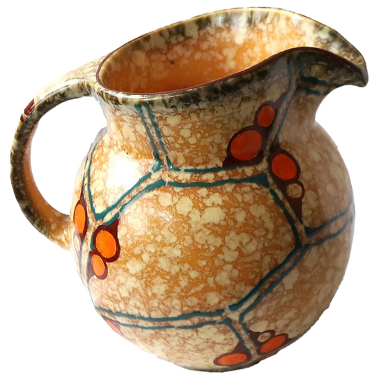 Art Deco Kan Keramiek Met Geometrische Decoraties, Jaren '30 1