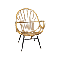 Rotan Fauteuil Met Armleuningen, Dutch Design, 1960