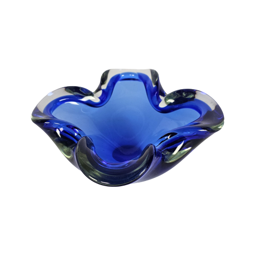 Murano - Murano Sommerso - Asbak - Schaal - Cobalt Blauw - 1960'S