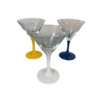 Vintage Postmoderne Martini Glazen thumbnail 1