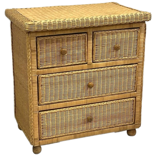 Boho Rotan Ladekast Vintage Bamboo Dressoir 1