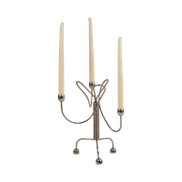 Postmodern Coiled Wire Kandelaar Abstracte Draad Metaal 1970