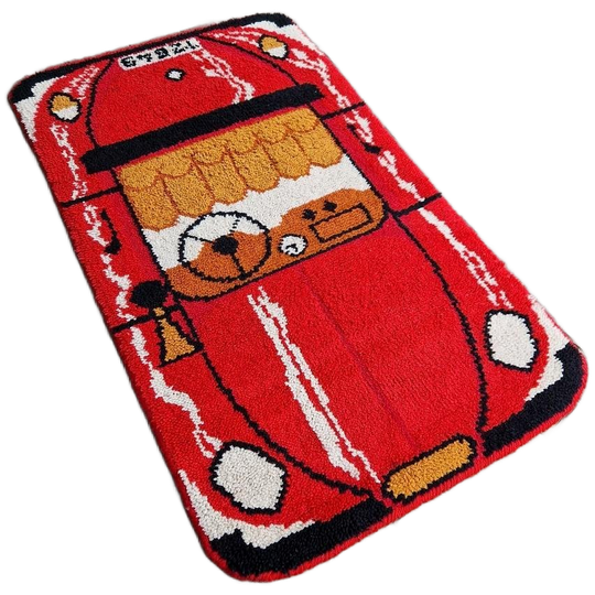 Vintage Wollen Vloerkleed Oldtimer Auto Vloerkleed Smyrna 1