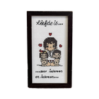 `Liefde Is.....`Schilderijtje Vintage Borduur In Lijstje thumbnail 1