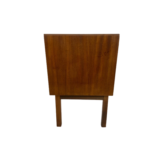 Vintage Kastje Compact Klepkast Jaren 60 Teak Fineer 1