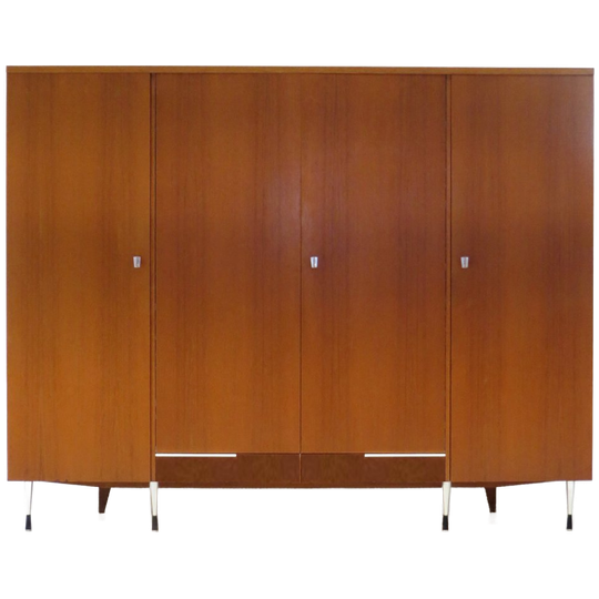 Grote 4-deurs Vintage Design Kledingkast Italiaanse Stijl 1960s 1